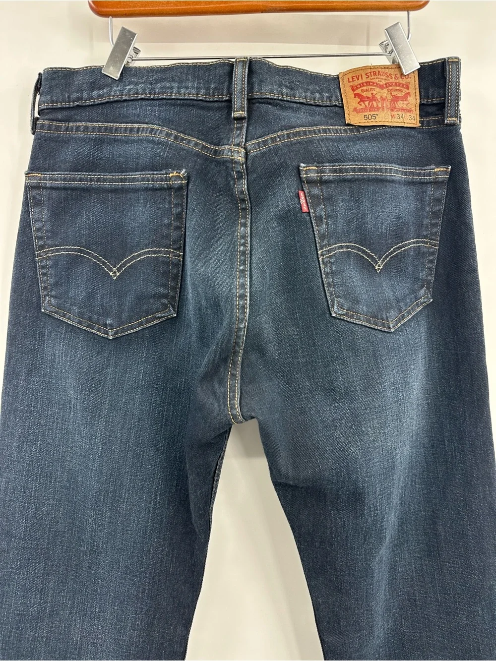 Levi's 505 Dark Blue Straight-Leg Jeans 34x34